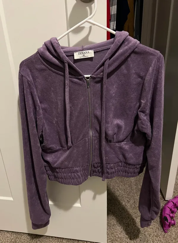 Purple Zip Up Jacket - Image 2