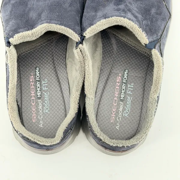 Skechers Relaxed Fit Navy Blue Faux Fur Lined Mules SN 49532 Womens 8.5 - Image 5