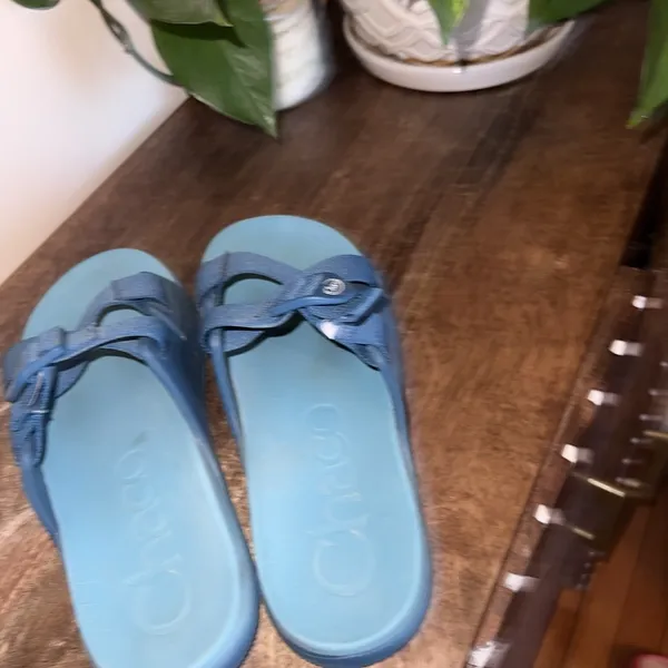 Chaco‎ Chillos Slide Sandals Womens Size 7 Ocean Blue Adjustable Comfort Casual - Image 6