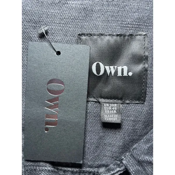 Own. NWT Black Denim Boiler Suit | Snap Front Coverall Jumpsuit | Size 16R - Image 5