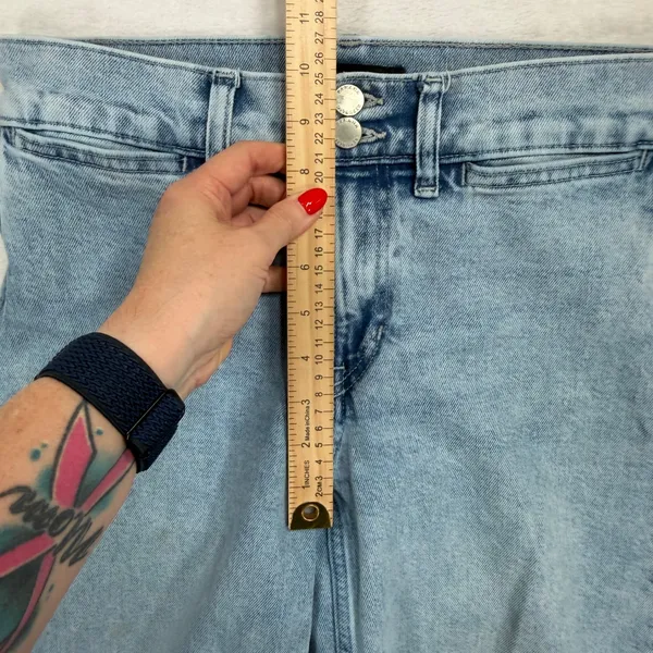 Banana Republic 26 Jeans High Rise Wide Leg Crop Light Wash 814318 Denim Boho - Image 14
