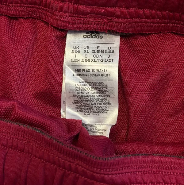 Adidas Pants Womens XL Red Wide Leg AeroReady Sweatpants Polyester Athleisure - Image 8