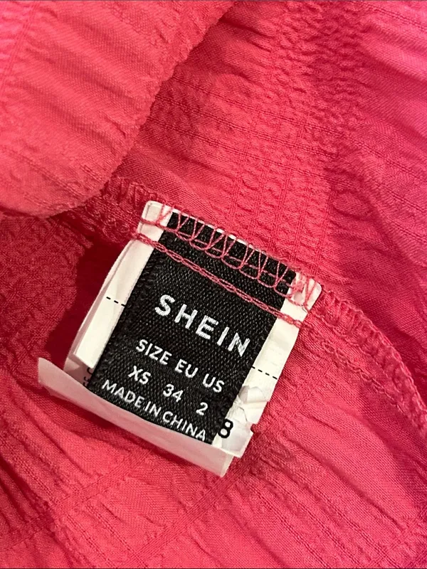 SHEIN Hot Pink Tiered Smocked Sundress - Image 4