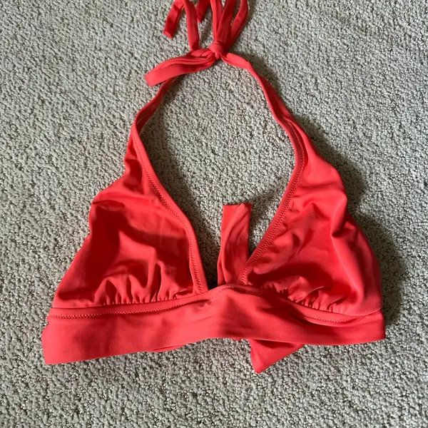 J Crew halter back bikini top red - Image 2