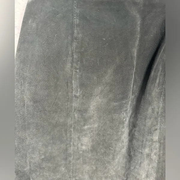 Vintage Wilsons Suede Leather Black Mini Skirt Women’s size 4‎ - Image 2