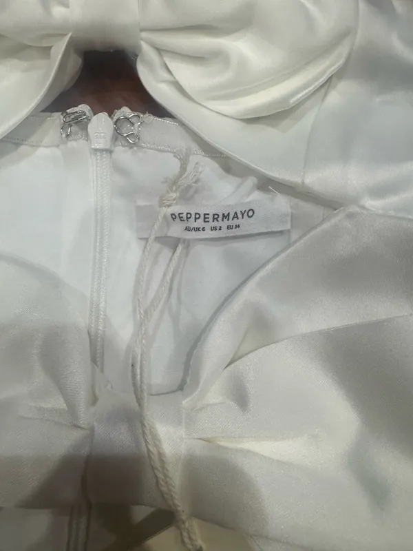 Pepper Mayo White Mini Dress - Image 4
