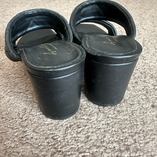Avellini Italian Black Leather Sandals 8 - Image 4