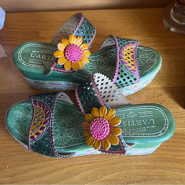 NWOT -36EU - L'ARTISTE Virgie 5.5-6/36EU Floral Platform Espadrille Sandals - Image 8
