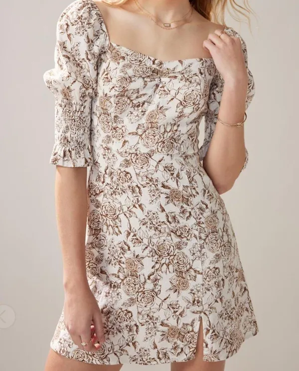 NEW Francesca’s Mi Ami Pink Puff Sleeve Dress Size XXS - Image 4