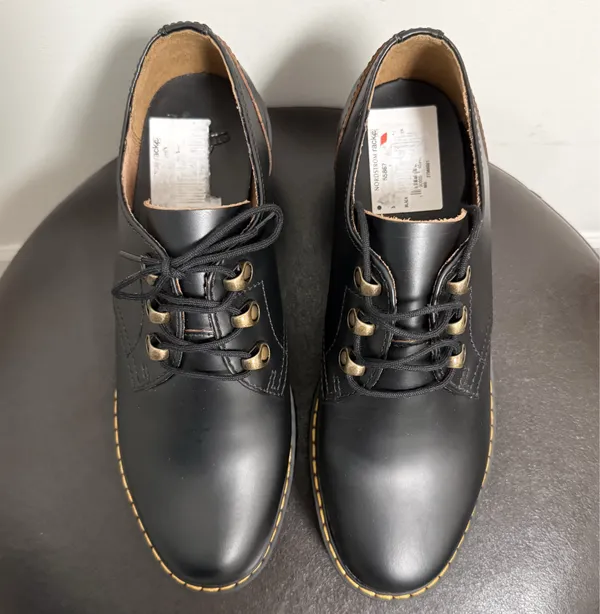 Dr Martens Black Vintage Smooth Leona Lo Platform Block Heel Shoes NWOB US 10 - Image 6