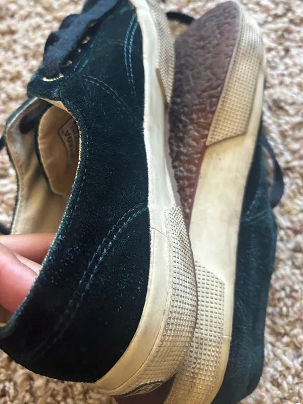 Superga Dark Green Velvet Sneakers - Image 6