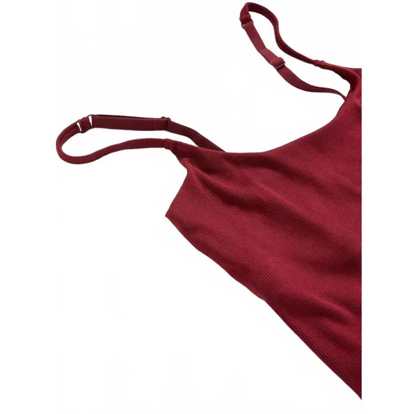 Rib-Knit Brami Top Old Navy Burgundy NWT Small - Image 3