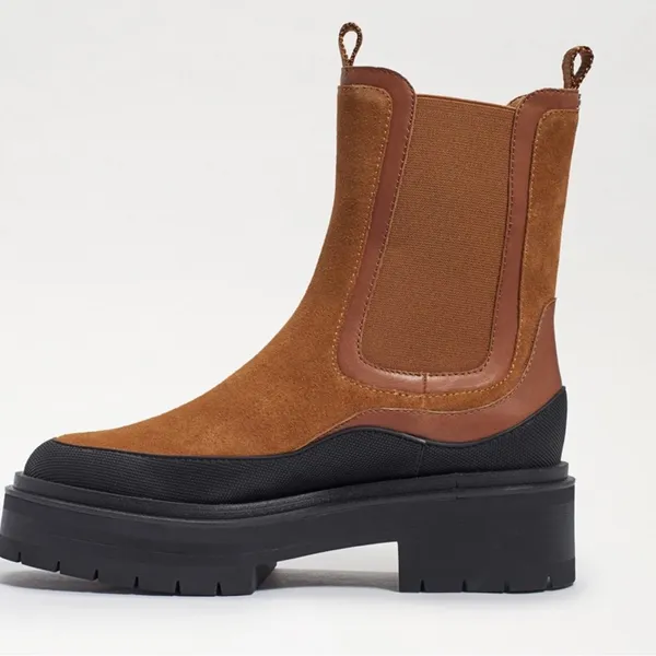 Sam Edelman Tan and Black Lulia Boots - Image 4
