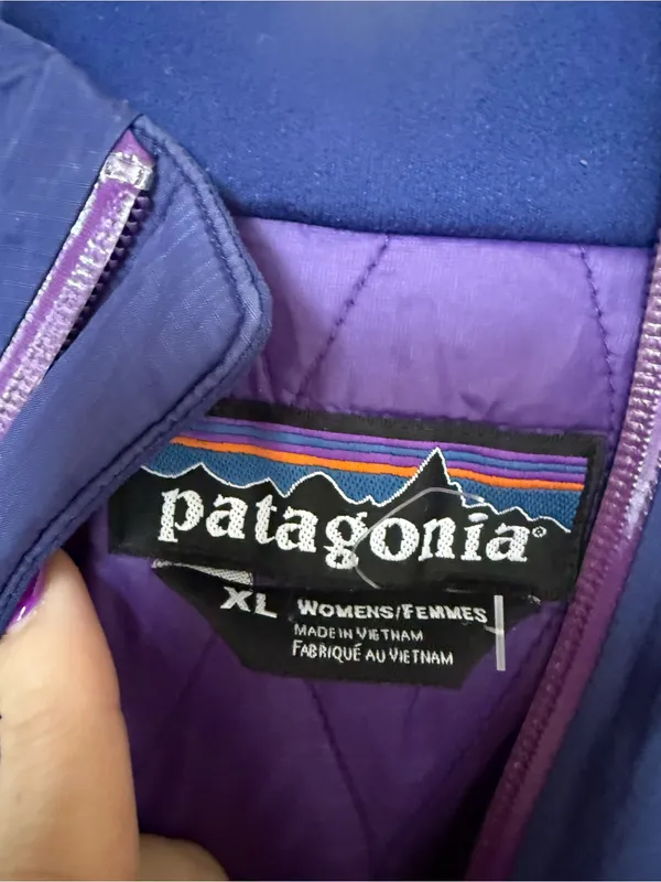 Patagonia Women’s Nano Storm H2No Insulated Hooded Jacket Purple Blue XL - Image 4