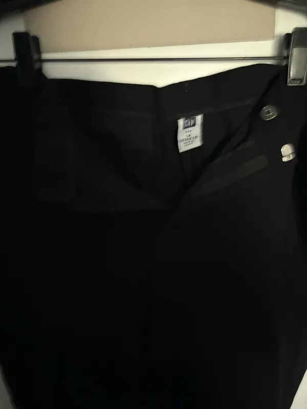 GAP Women's Black Dress Pants Straight Leg Flat Front Solid Regular Fit - Image 5