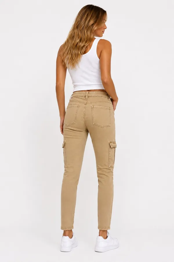 American Eagle Outfitters Khaki Skinny Cargo Pants - Image 2
