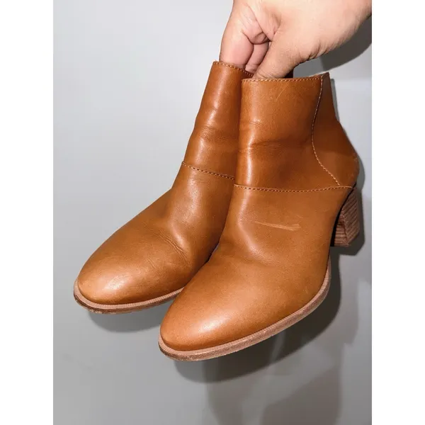 Madewell Rosie Leather Ankle Boots‎ Size 8 Tan - Image 5