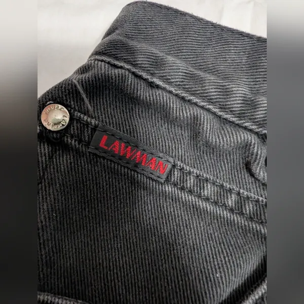 Vintage Lawman Side Button Slim Fit Shorts Juniors 11 Black Wash - Image 4