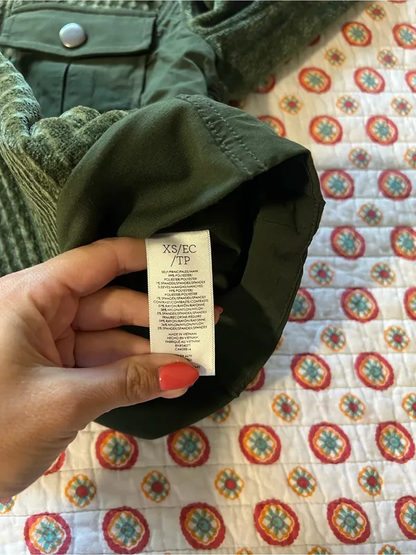Cabi Olive Green Velour Uni Jacket size XS retails $175 - Image 10