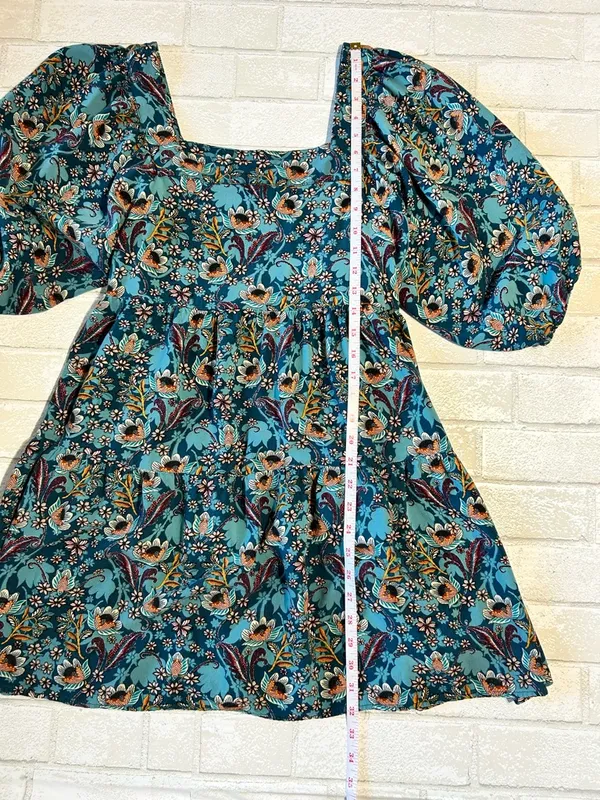 Maurice’s Floral Puff-Sleeve Dress Concert Cowgirl Size Large - Image 5