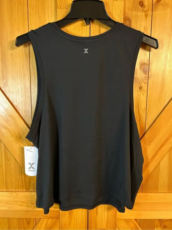 Xersion Quick Dri Tank Top Black Womans Size 0X nwt (0249) - Image 3