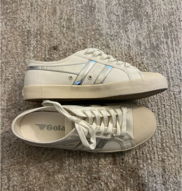 Gola Coaster Silver Sneaker White Size 8.5 - Image 3