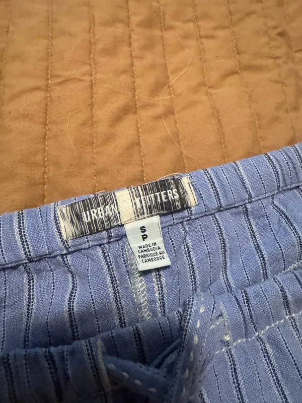 Urban Outfitters Blue/Black Linen Pants - Image 4