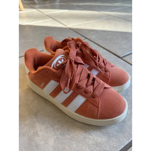 Adidas Campus 00s Amber Tint/Cloud White Suede Low Top Lace-Up Sneaker GY9474 - Image 9