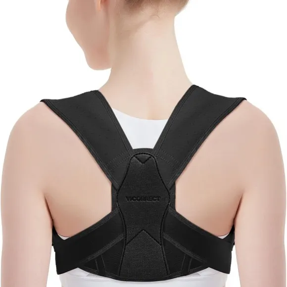 Amazon Black Posture Corrector For Women Upper Back Brace Clavicle Support new comfort - Image 4