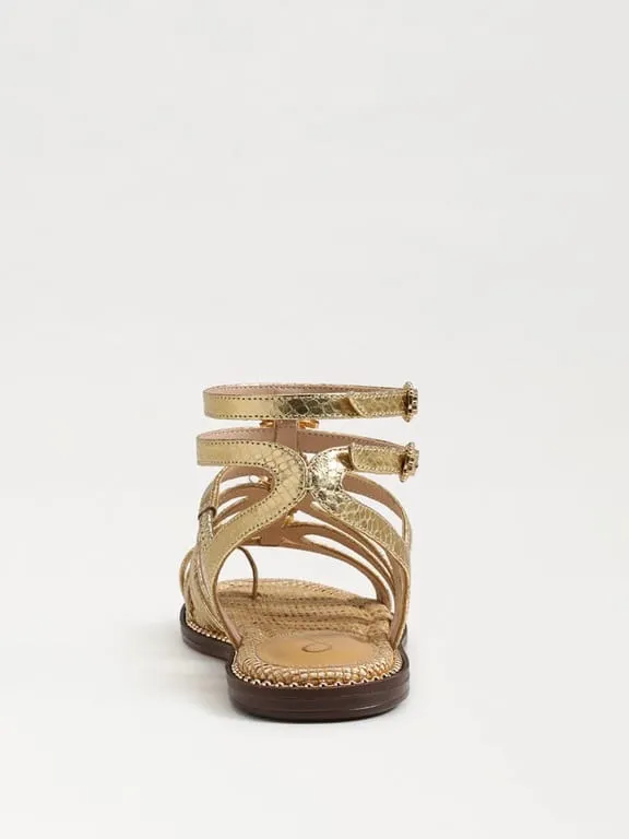 Sam Edelman Tianna Gladiator Sandal Gold Size 7.5 New Without Box - Image 6