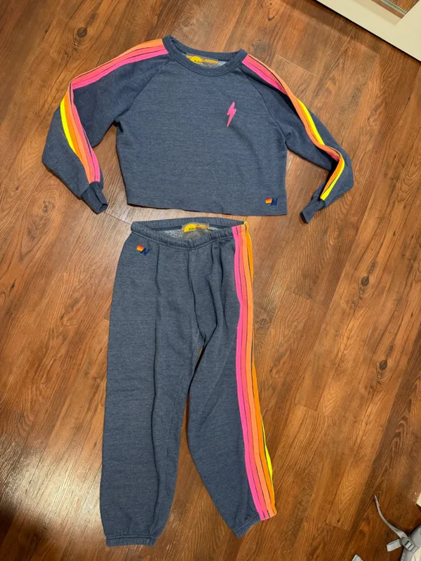 Aviator Nation Navy Pullover Sweatshirt and Sweatpants Set - Image 3