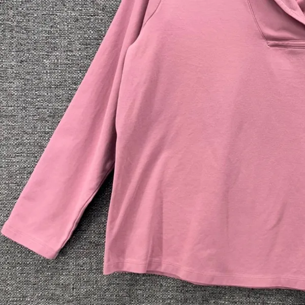 LL Bean Shawl Collar‎ Blouse Pink 1X - Image 5