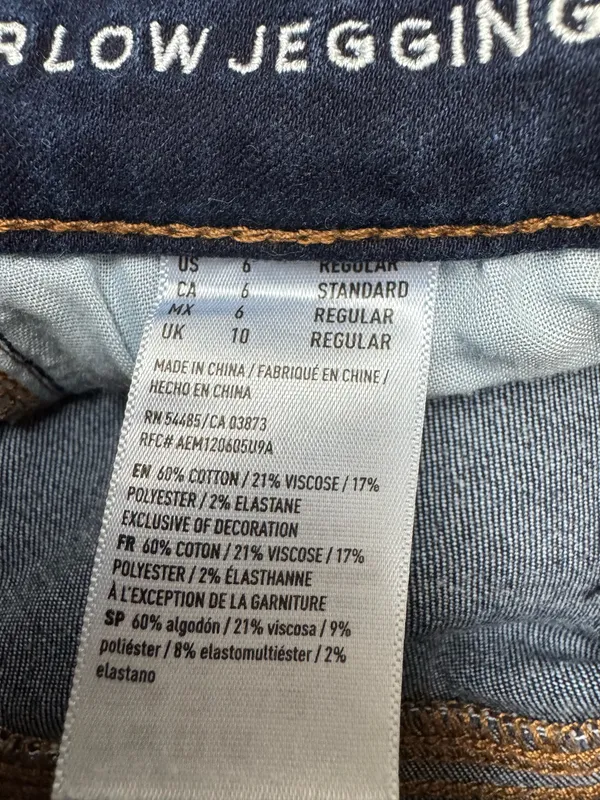 American Eagle Super Stretch AEO Denim X Super Low Jegging Size 6 - Image 8