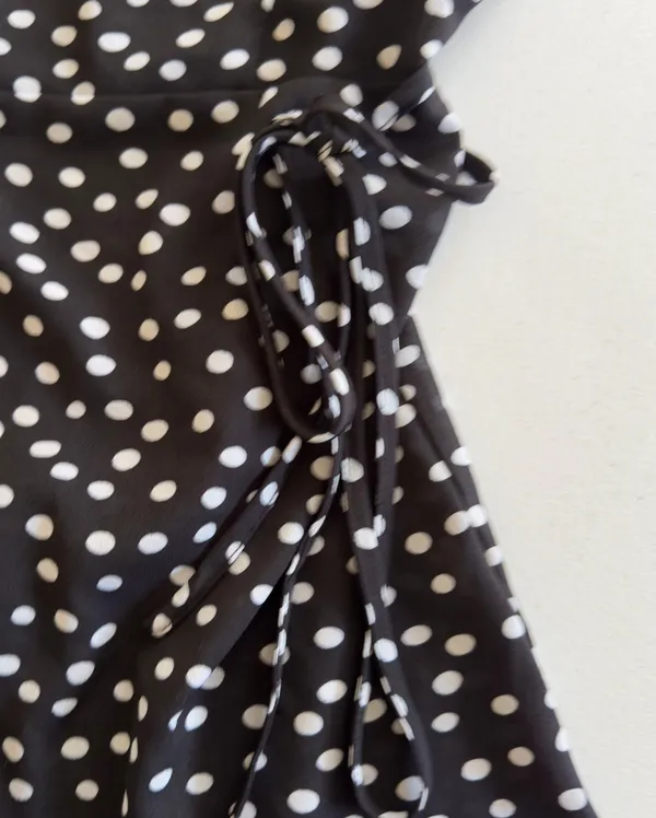 Princess Polly Her Jewel Mini Wrap Dress Polka Dot Adjustable Spaghetti Straps 4 - Image 9