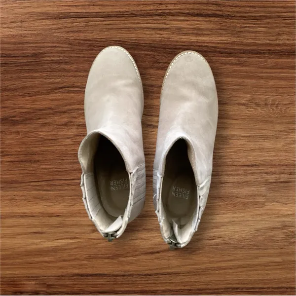 Eileen Fisher Taupe Ankle Booties - Image 4