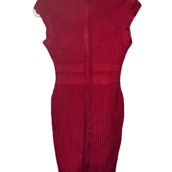 NWT Elegant Burgundy Bandage Dress Size Small - Image 2
