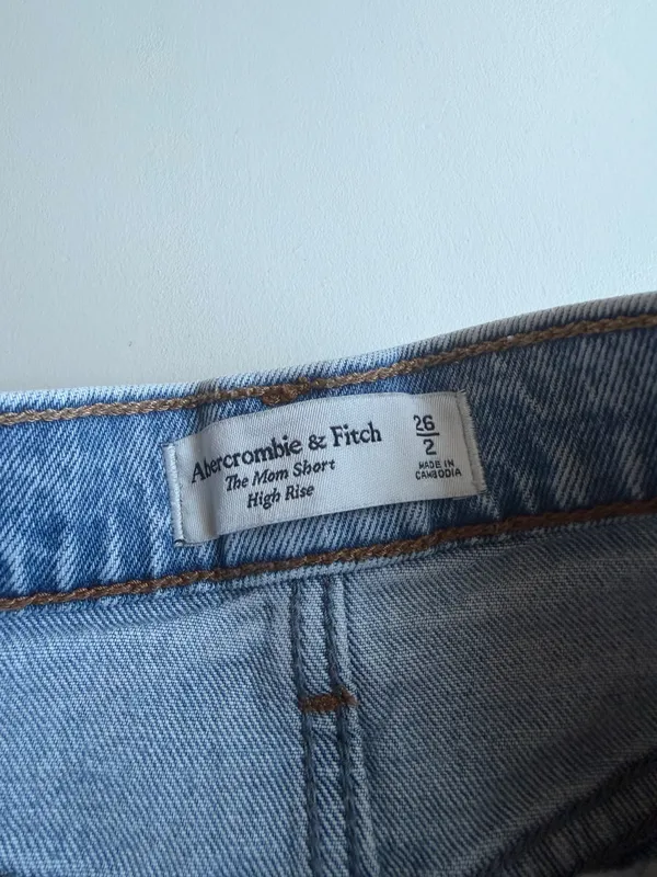 Abercrombie & Fitch high rise mom denim shorts - Image 3