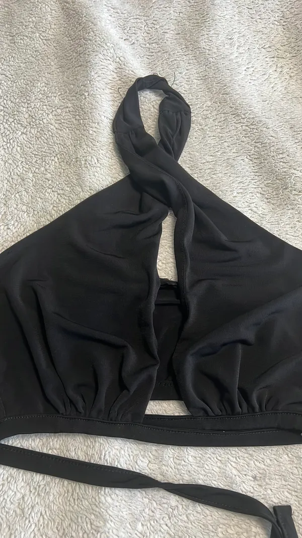 Garage Black Halter Crop Top - Image 3