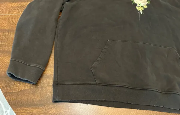 AllSaints Wreath Oth Rose Cross Hoodie Pullover Black XXL - Image 2