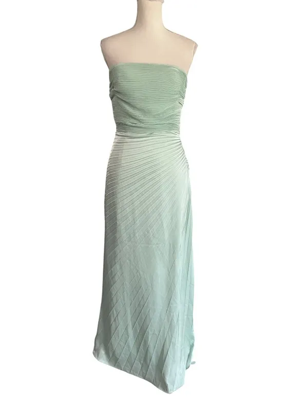Dress The Population Kinley Pleated Strapless Gown in MInt Green Womens Maxi - Image 5