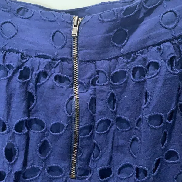Aqua navy skirt with cutouts - Image 5