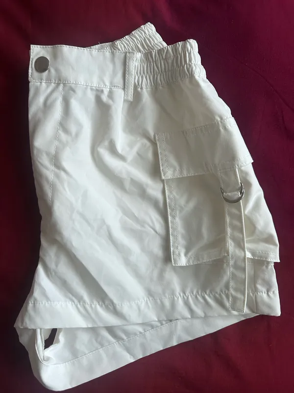 Boutique Nylon Shorts White Size M - Image 2