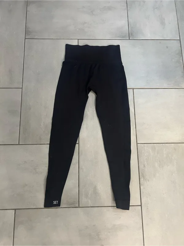 Set Active High Waisted Leggings — Black - Image 3