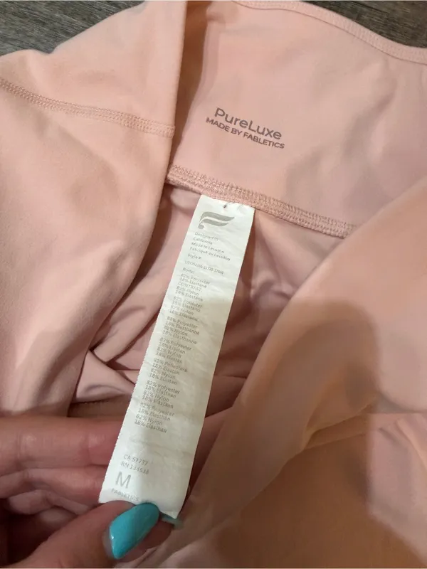 FABLETICS Oasis PureLuxe Crossover 7/8 Legging in Champagne Blush - Image 5