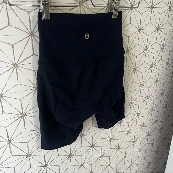 Lululemon Navy Blue Spandex Bike Short 6” - Image 2