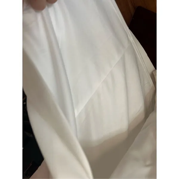 Zara sexy white long dress size medium stretch with cutout on the back - Image 5