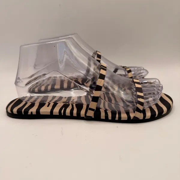 TKEES Gemma Zebra Print Strappy Flat Slide Sandals Womens US 8/ EU 39 - Image 4