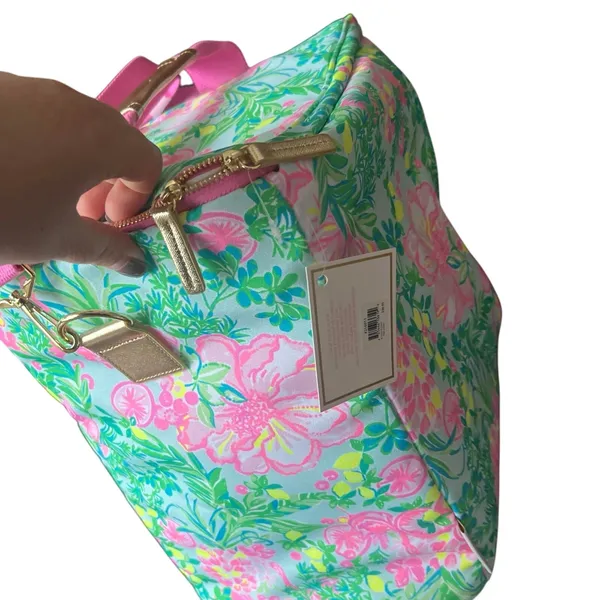 LILLY PULITZER - Fruity Flamingo - Insulated Beach‎ Cooler Carrier Soft Bag NWT - Image 3