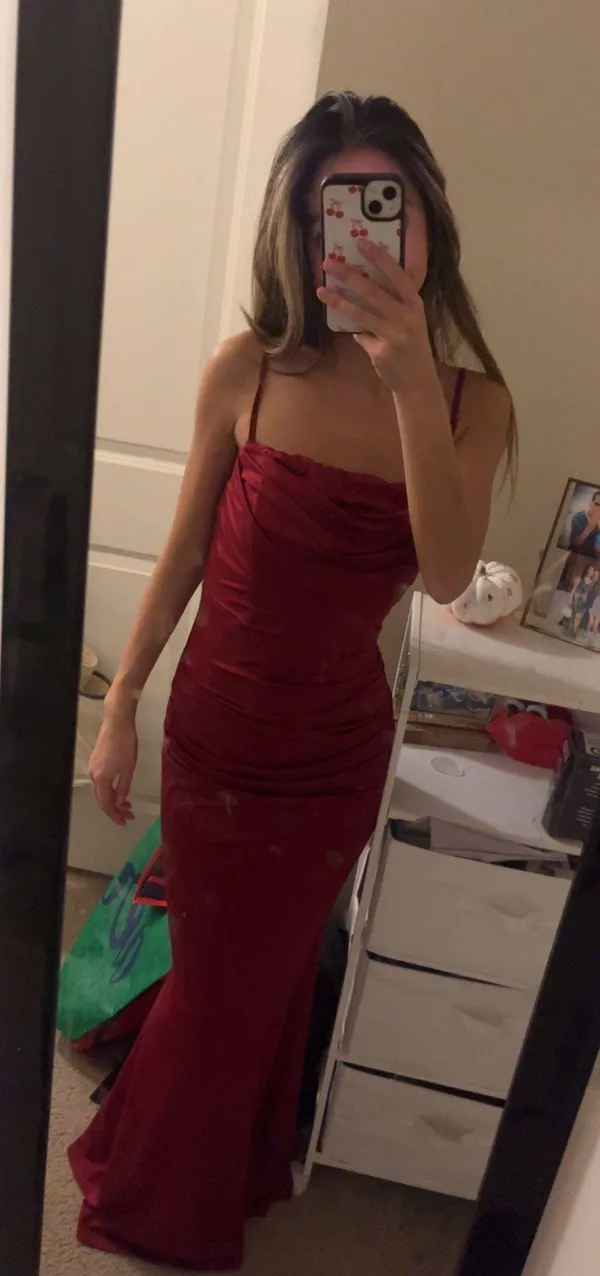 Maroon Prom Dress Red - Image 2