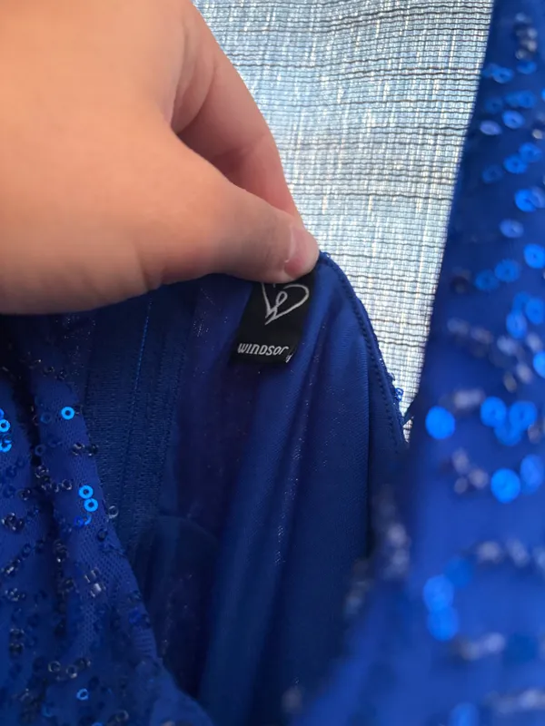 Windsor Dress Homecoming Blue Royal Sparkly - Image 4